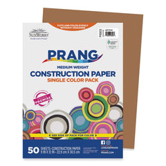 Prang SunWorks 9 x 12 50 lb. Text Weight Construction Paper - Light Brown (50/Pack)