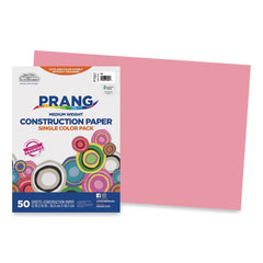 Prang SunWorks 12 x 18 Construction Paper - Pink (50/Pack)