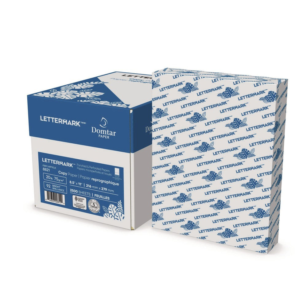 Lettermark 8.5 in. x 11 in. Micro-Perforated Custom Cut-Sheet Copy Paper - White (500/Ream)