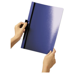 Durable DuraClip 30 Sheet Capacity Letter Size Vinyl Report Cover - Navy/Clear (25/Box)