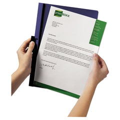 Durable DuraClip 30 Sheet Capacity Letter Size Vinyl Report Cover - Navy/Clear (25/Box)