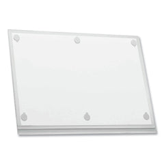 Durable 11 in. x 17 in. Self-Adhesive Water-Resistant Sign Holder - Clear Frame (5/Pack)