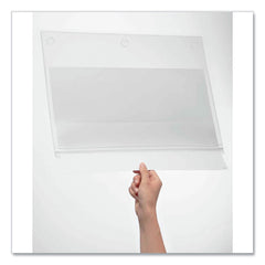 Durable 11 in. x 17 in. Self-Adhesive Water-Resistant Sign Holder - Clear Frame (5/Pack)