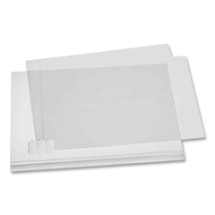 Durable 11 in. x 17 in. Self-Adhesive Water-Resistant Sign Holder - Clear Frame (5/Pack)
