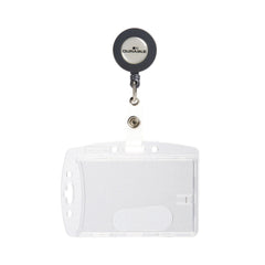 Durable Vertical/Horizontal Reel ID/Security Card Holder Set - Clear (10/Pack)