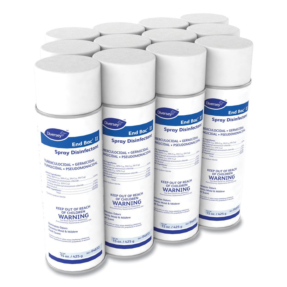 Diversey Care End Bac II 15 oz. Aerosol Spray Disinfectant - Fresh Scent (12/Carton)
