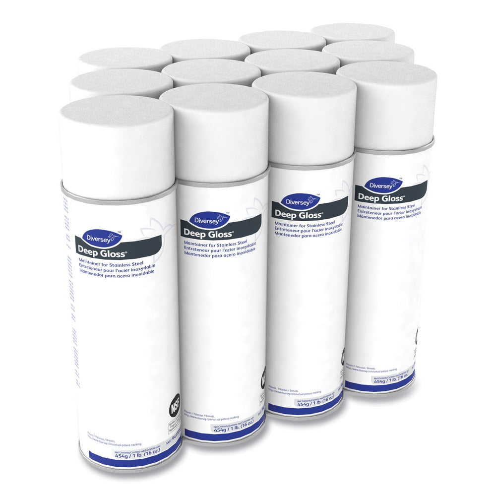 Diversey Care 16 oz. Aerosol Spray Deep Gloss Stainless Steel Maintainer (12/Carton)