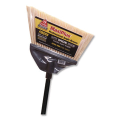 Nexstep Commercial Products MaxiPlus Professional Polystyrene Bristle Angle Brooms with 51 in. Handle - Black (4/Carton)
