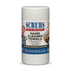 SCRUBS 42230 10 in. x 12 in. Hand Cleaner Towels - Blue/White