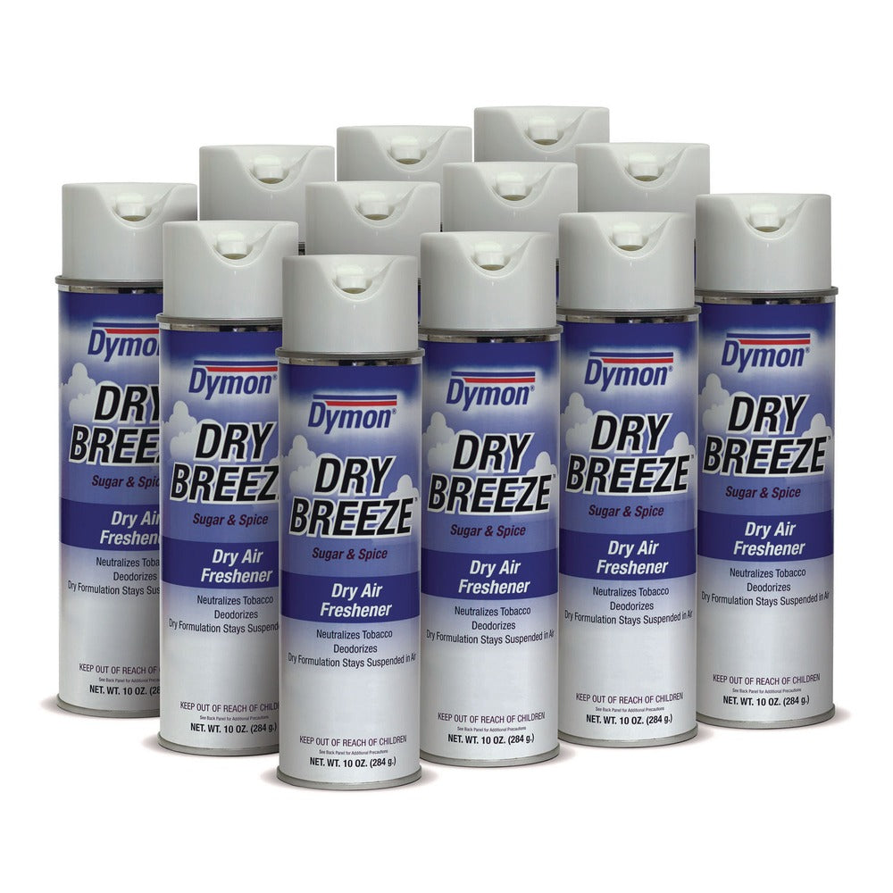 ITW Dymon Dry Breeze 10 oz. Aerosol Air Freshener Spray - Sugar and Spice (12/Carton)