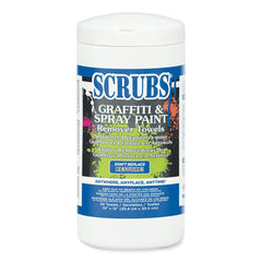 SCRUBS 90130 10 in. x 12 in. Graffiti and Paint Remover Towels (6/Carton)