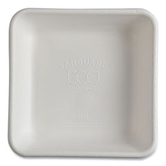 Eco-Products 36 oz 8 x 8 x 2 Vanguard Worldview Renewable and Compostable Sugarcane Take-Out Containers - White (200/Carton)