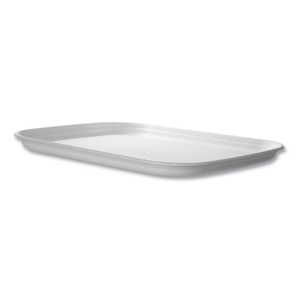 Eco-Products EP-SCTR1317 Regalia 13 in. x 17 in. x 1.3 in. Renewable Sugarcane Tray - White (100/Carton)