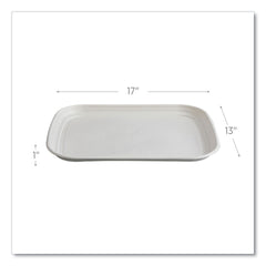 Eco-Products 13 x 17 Regalia Sugarcane Servingware Platter - White (100/Carton)