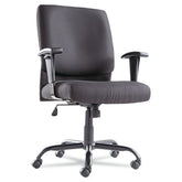 OIF Big and Tall Swivel/Tilt Mid-Back Chair (Height Adjustable T-Bar Arms/Black)