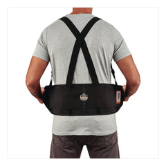 Ergodyne ProFlex 1650 Economy Elastic Back Support Brace, Small, 25-in to 30-in Waist, Black