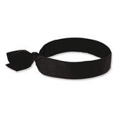 Ergodyne Chill-Its 6700 One Size Fits Most Cooling Bandana Polymer Tie Headband - Black