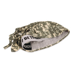 Ergodyne Chill-Its 6615 One Size Fits Most High-Performance Bandana Doo Rag with Terry Cloth Sweatband - Camo