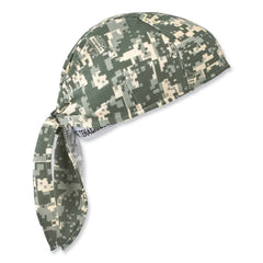 Ergodyne Chill-Its 6615 One Size Fits Most High-Performance Bandana Doo Rag with Terry Cloth Sweatband - Camo