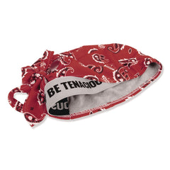 Ergodyne Chill-Its 6615 One Size Fits Most High-Performance Bandana Doo Rag with Terry Cloth Sweatband - Red Western