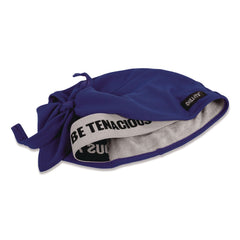 Ergodyne Chill-Its 6615 One Size Fits Most High-Performance Bandana Doo Rag with Terry Cloth Sweatband - Blue