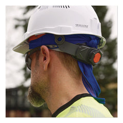 Ergodyne Chill-Its 6615 One Size Fits Most High-Performance Bandana Doo Rag with Terry Cloth Sweatband - Blue