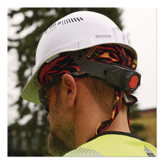 Ergodyne Chill-Its 6615 One Size Fits Most High-Performance Bandana Doo Rag with Terry Cloth Sweatband - Flames