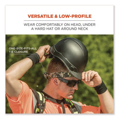 Ergodyne Chill-Its 6700CT One Size Fits Most Cooling Bandana PVA Tie Headband - Stars and Stripes