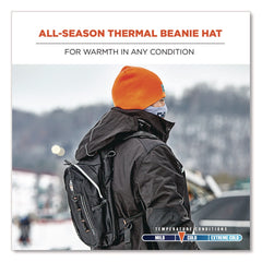 Ergodyne N-Ferno 6812 One Size Fits Most Rib Knit Beanie - Orange