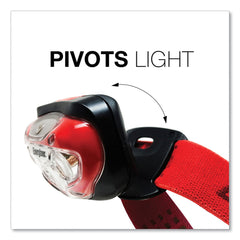 Energizer LED Headlight with 3 AAA Batteries Included - Red