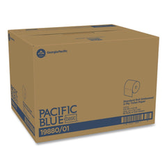 Georgia Pacific Professional 2-Ply Septic Safe Pacific Blue Basic Bathroom Tissue - White (550 Sheets/Roll, 80 Rolls/Carton)
