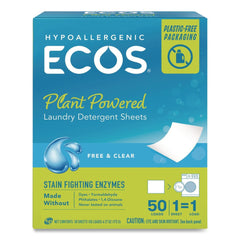 ECOS 9537/EA Liquidless Laundry Detergent Sheets - Free and Clear