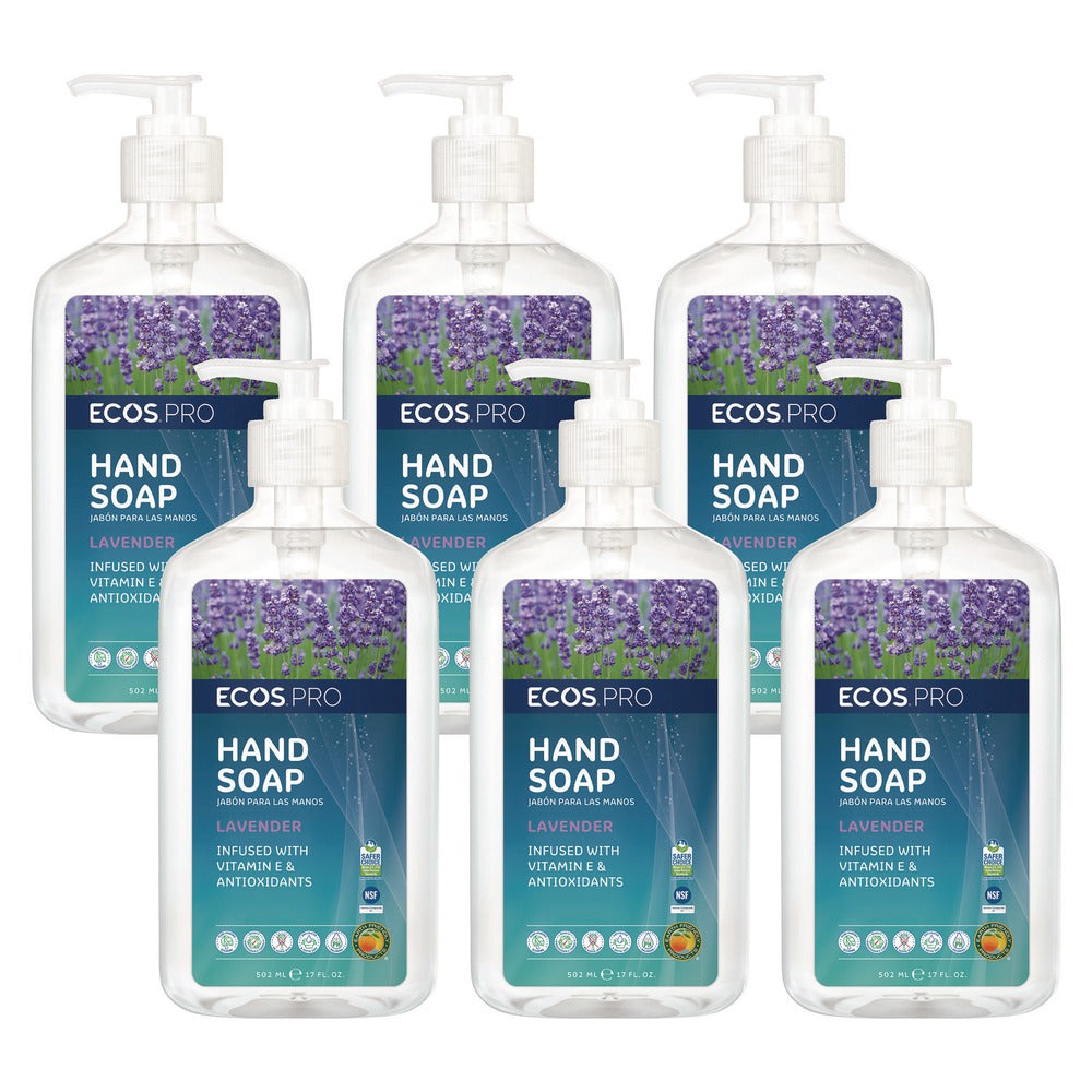 ECOS PRO 17 oz Liquid Hand Soap - Lavender (6/Carton)