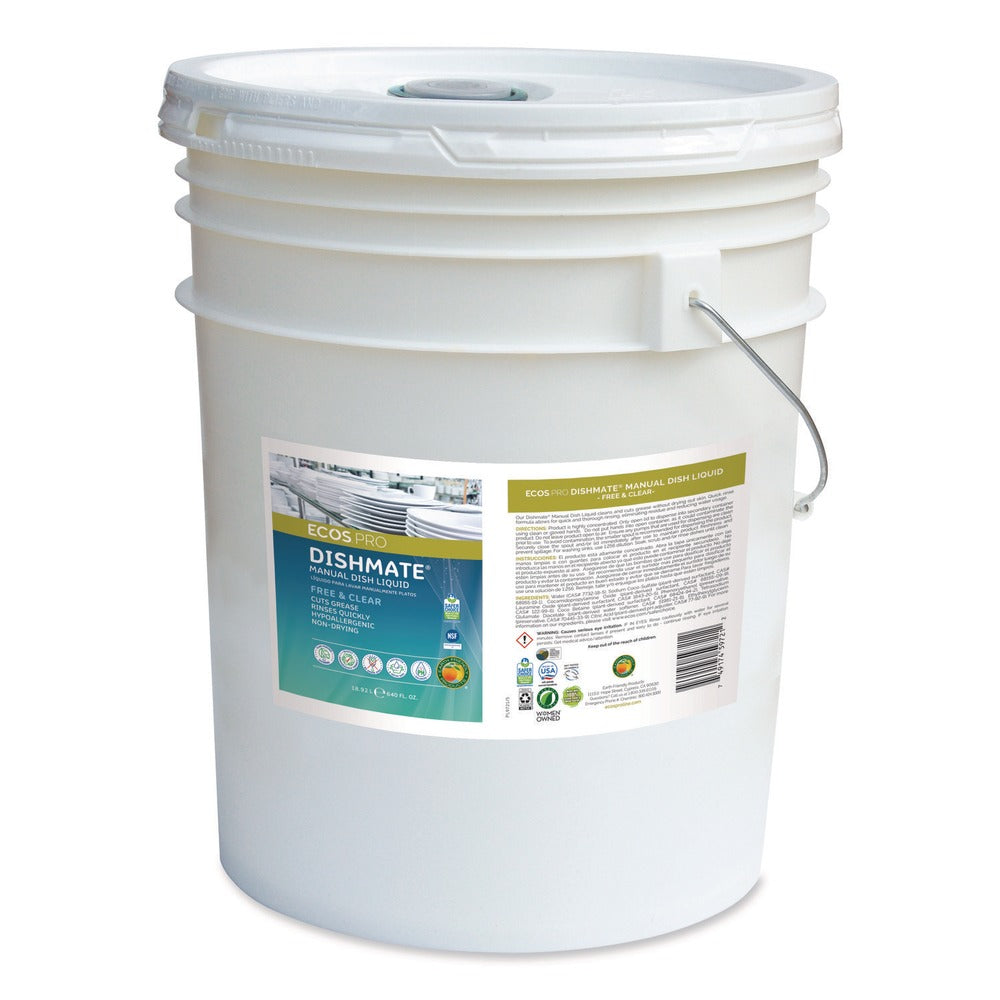 ECOS PRO 5 gal. Pail Dishmate Manual Dish Liquid Detergent - Free and Clear