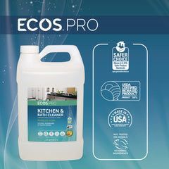 ECOS PRO 1 Gallon Parsley Plus All-Purpose Kitchen and Bathroom Cleaner Bottle - Herbal Scent (4/Carton)
