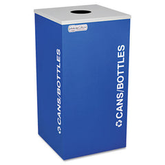 Ex-Cell Kaleidoscope Collection 24 Gallon Bottle/Can Recycling Receptacle - Royal Blue