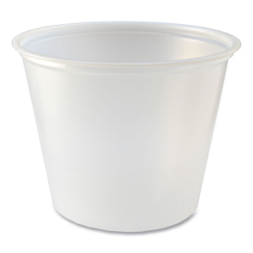 Fabri-Kal 000000000009500518 5.5 oz. Plastic Portion Cups - Translucent (20/Carton)