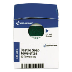 First Aid Only SmartCompliance Castile Soap Towelettes (10/Box)