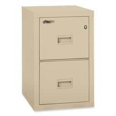 FireKing Compact Turtle 17.75 in. x 22.13 in. x 27.75 in. Insulated Vertical File with 2 Legal/Letter Drawers - Parchment