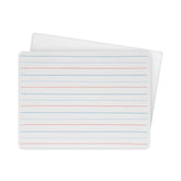 Flipside 12 in. x 9 in. 2-Sided Red/Blue Ruled Dry Erase Board - White Surface (12/Pack)