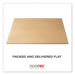 Floortex Cleartex MegaMat 46 in. x 60 in. Heavy-Duty Polycarbonate Mat for Hard Floor/All Carpet - Clear