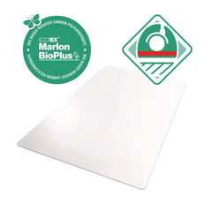 Floortex 46 in. x 60 in. Ecotex Marlon BioPlus Rectangular Polycarbonate Chair Mat for Hard Floors - Clear