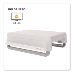 Fellowes Mfg Co. 13.94 in. x 11.97 in. x 3.25 in. to 6 in. Supports 33 lbs. Breyta Monitor Stand - White