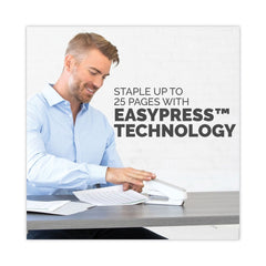 Fellowes Mfg Co. LX850 25-Sheet Capacity EasyPress Full Strip Stapler - White