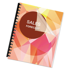 Fellowes Mfg Co. 11 in. x 8.5 in. 5 mil Unpunched PET Ultra Clear Binding Covers - Clear (100/Pack)