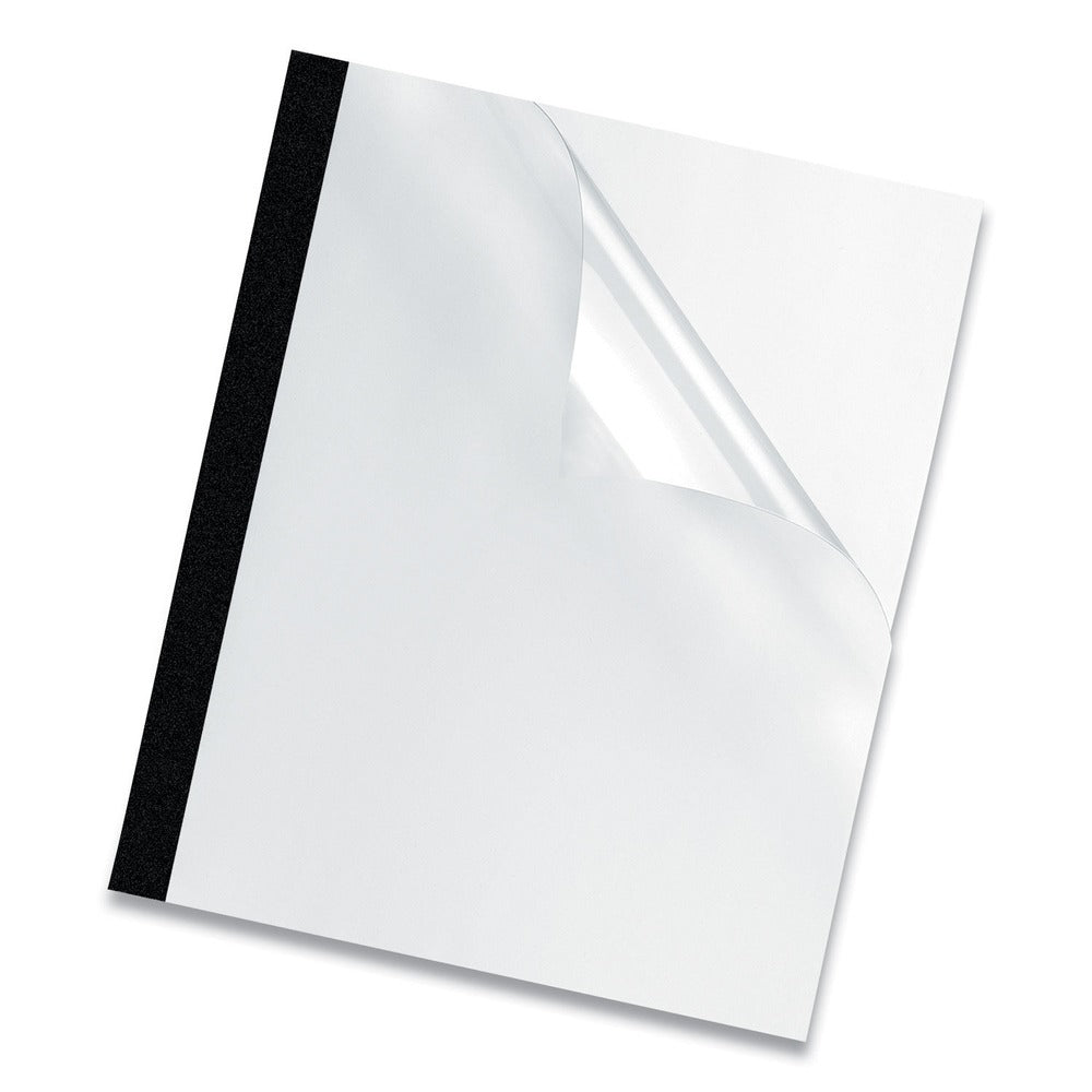 Fellowes Mfg Co. Unpunched 11 in. x 8.5 in. Thermal Binding System Presentation Covers - Clear (10/Pack)