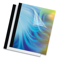 Fellowes Mfg Co. Unpunched 11 in. x 8.5 in. Thermal Binding System Presentation Covers - Clear (10/Pack)