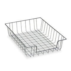 Fellowes Mfg Co. 10 in. x 14.13 in. x 3 in. 1 Section Letter Size Files Wire Desk Tray Organizer - Black