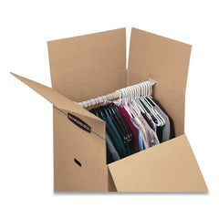 Bankers Box SmoothMove 24 in. x 24 in. x 40 in. Regular Slotted Container Wardrobe Box - Brown/Blue (3/Carton)