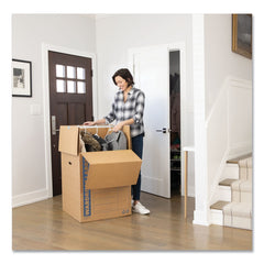 Bankers Box SmoothMove 24 in. x 24 in. x 40 in. Regular Slotted Container Wardrobe Box - Brown/Blue (3/Carton)